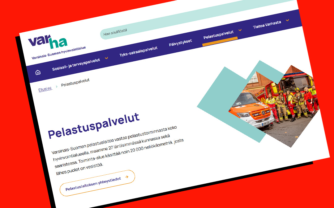 Kuvakaappaus verkkosivusta: tekstiä ja ryhmä henkilöitä